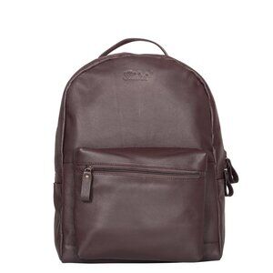 Genuine Leather Backpack,16" H Brown Travel Backpack for Women & Men | Daily Use